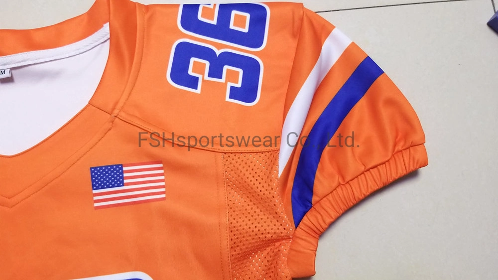 New Style Custom Made Sublimated Best Price Breathable American Football Jersey