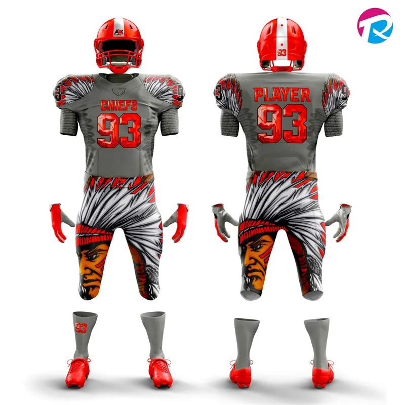 2022 Tackle Twill American Football Flag Uniforms Jersey and Pants