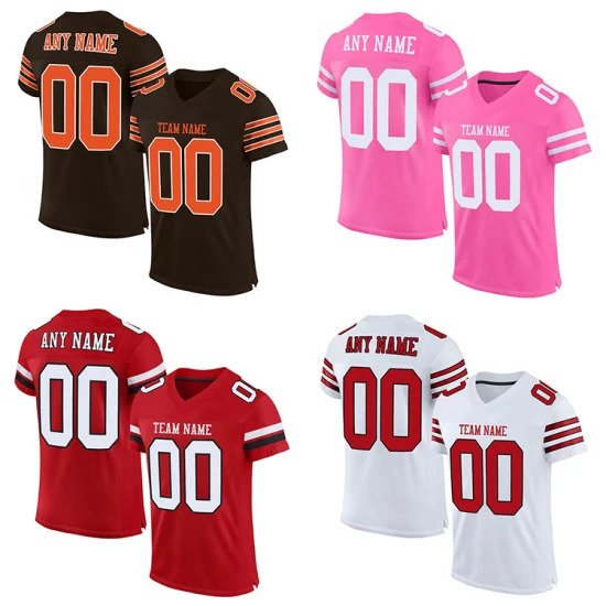 American Football Uniform Custom Fashion Herren Jugend Team Mesh Design American Rugby Football Jersey