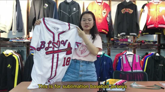 Benutzerdefinierte Baseball Jersey Stickerei Logo Sublimation Design Herren Baseball Shirt