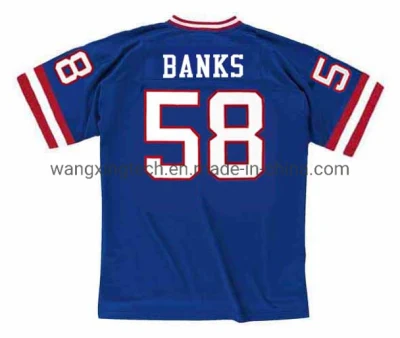 Benutzerdefiniertes Trikot Nr. 58 Carl Banks New York 1988 Throwback Home Vintage American Football Trikot