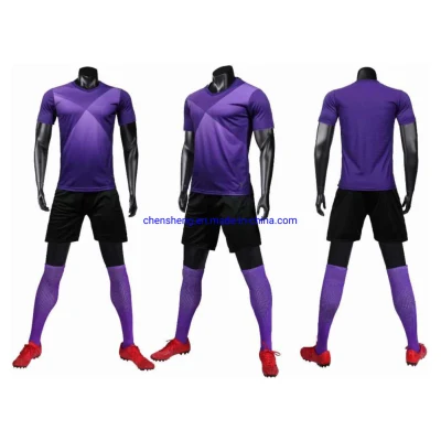 Benutzerdefinierter Druck Fußballmannschaftsuniform Sporttrikot Fußballtrikot Designs Fußballbekleidung