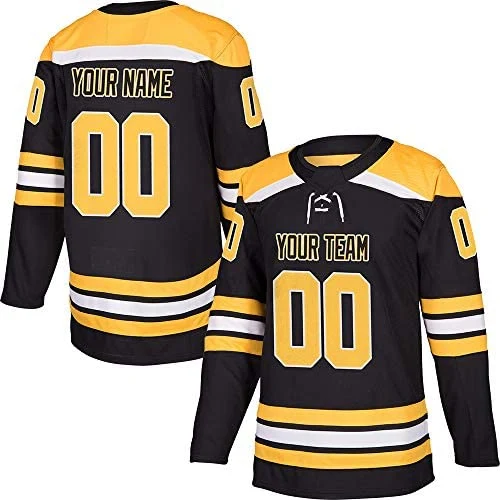 Benutzerdefiniertes 2023 Winter Classic genähtes Blanko-Pittsburgh-Hockey-Uniform-Trikot