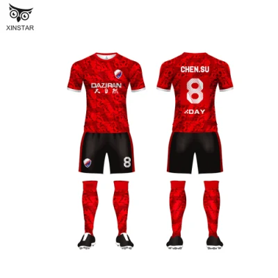 Großhandel kundenspezifische Fußballtrikots Fußballmannschaftskleidung Männer Fußballshorts Uniformen Jersey Sport Fußballbekleidung